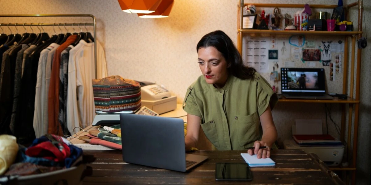 Woman-working-on-laptop
